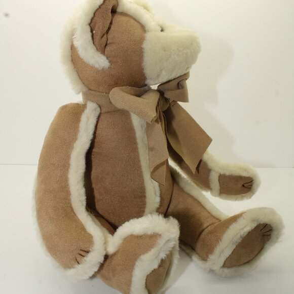 Bath & Body Works Plush HI I'M GINGERBREAD Teddy Bear 9" Two Tone Sherpa Suede - Picture 7 of 10